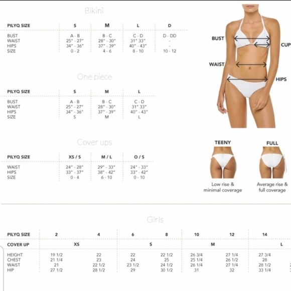 NWT PILYQ Sumer Sebastian Tie Full‎ Bikini Bottoms - Picture 11 of 11